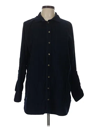 Pre-owned Fat Face Long Sleeve Button Down Shirt In Blue
