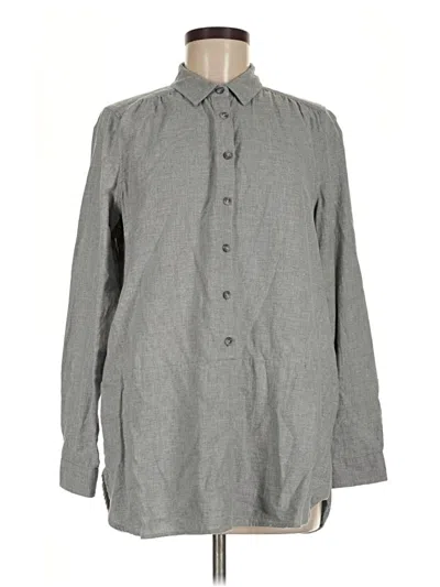 Pre-owned Fat Face Long Sleeve Button Down Shirt In Gray