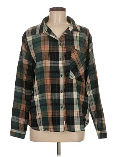 Pre-owned Fat Face Long Sleeve Button Down Shirt In Teal