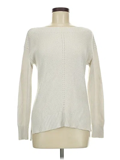 Pre-owned Fat Face Pullover Sweater In White