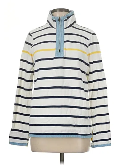 Pre-owned Fat Face Pullover Sweater In White