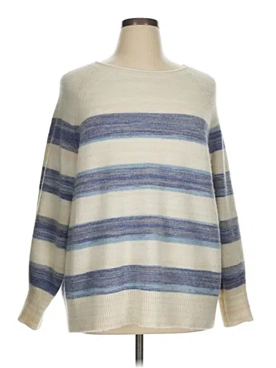 Pre-owned Fat Face Pullover Sweater In White