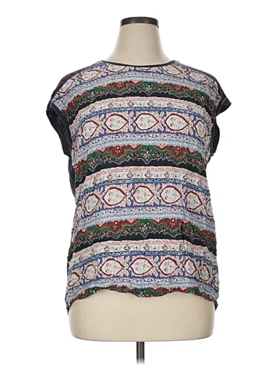 Pre-owned Fat Face Short Sleeve Top Blue Boatneck Tops