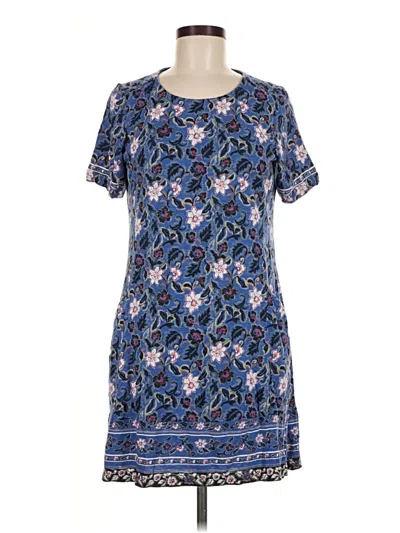 Pre-owned Fat Face Short Sleeve Top Blue Scoop Neck Tops