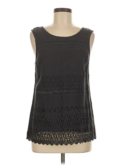 Pre-owned Fat Face Sleeveless Blouse In Black