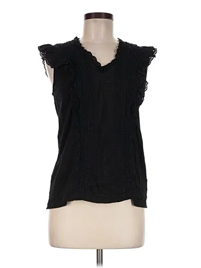 Pre-owned Fat Face Sleeveless Blouse In Black
