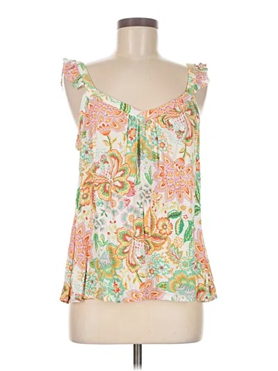 Pre-owned Fat Face Sleeveless Blouse In White