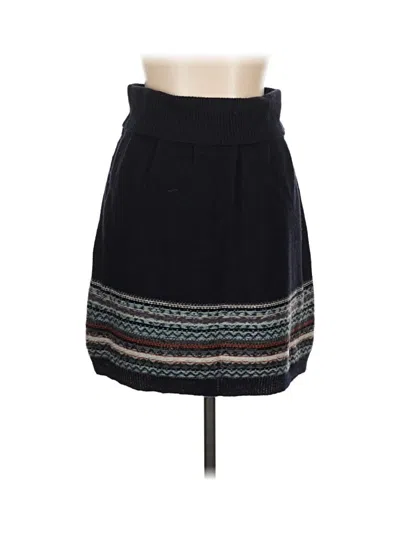 Pre-owned Fat Face Wool Skirt In Blue