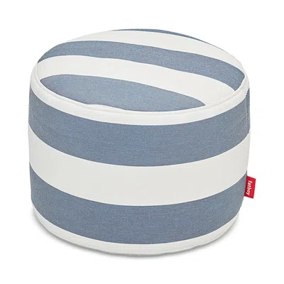 Fatboy Point Outdoor Ottoman In Stripe Ocean Blue