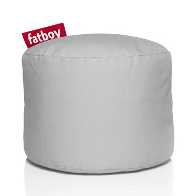 Fatboy Point Stonewashed Pouf Ottoman In Silver Grey