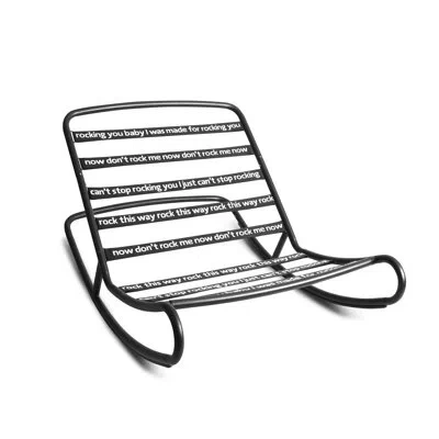 Fatboy Rock 'n Roll Bean Bag Rocking Chair In Black