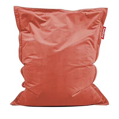 Fatboy Slim Velvet Bean Bag Chair In Rhubarb
