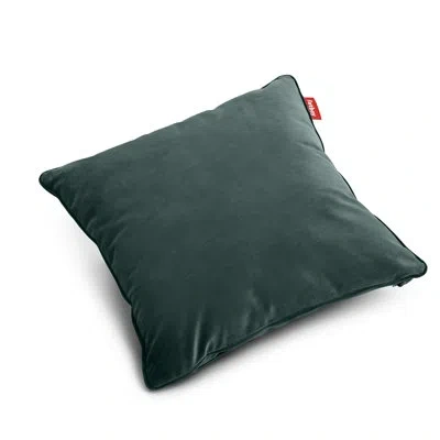 Fatboy Square Recycled Velvet Throw Pillow In Petrol