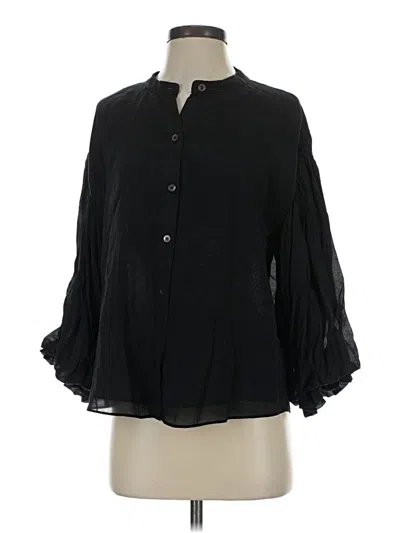 Pre-owned Fate 3/4 Sleeve Blouse In Black