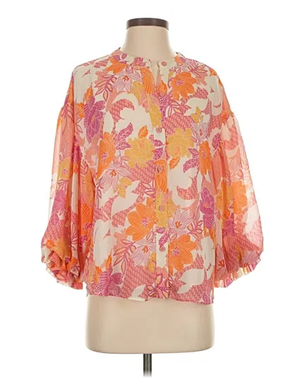 Pre-owned Fate 3/4 Sleeve Blouse In Orange