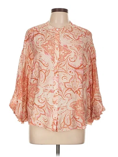 Pre-owned Fate 3/4 Sleeve Blouse In Orange