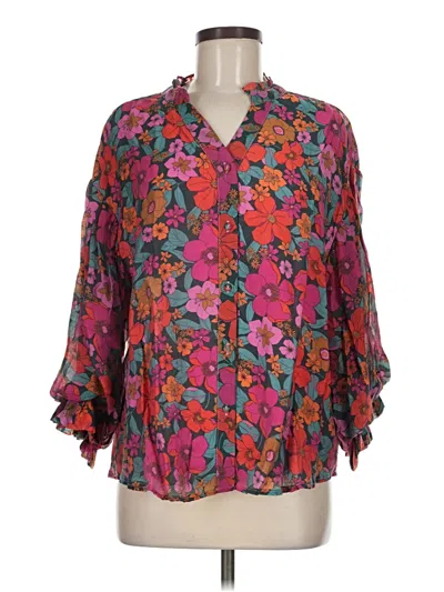 Pre-owned Fate 3/4 Sleeve Blouse In Pink