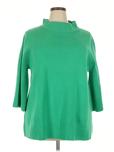 Pre-owned Fate 3/4 Sleeve Top Green Turtleneck Tops