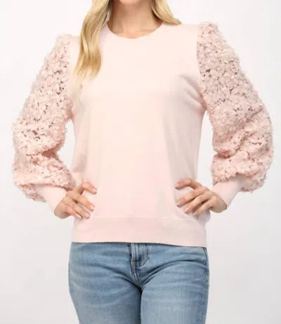 Fate 3d Floral Sweater In Blush