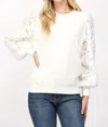 Fate 3d Floral Sweater In Cream In White