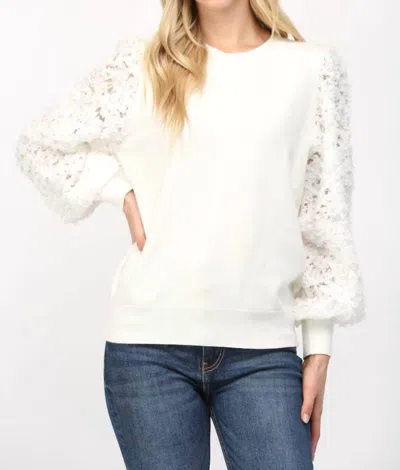 Fate 3d Floral Sweater In Cream