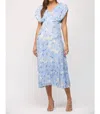 Fate Lurex Midi Dress In Azul In Blue
