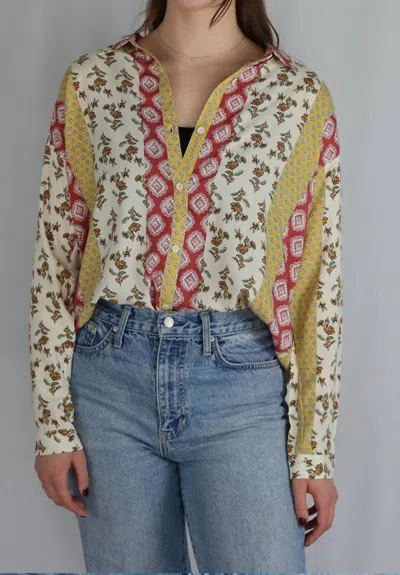 Fate Artsy Vibes Shirt In Cream/yellow/rust
