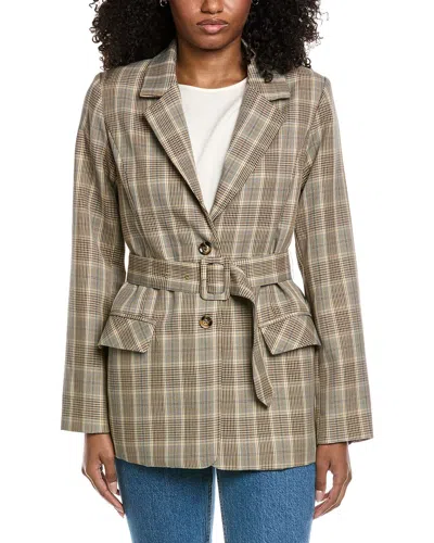 FATE FATE BELTED PLAID BLAZER