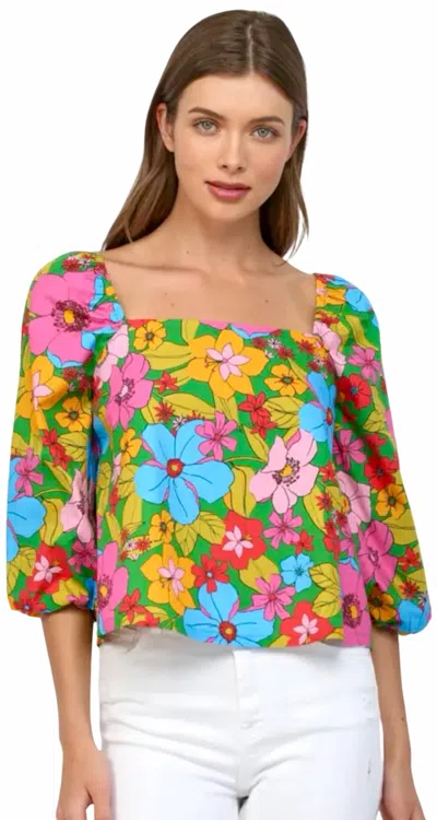 Fate Bitsy Floral Top In Multicolor