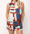 Fate Block Multi Shorts In Pink Multi In Pink