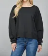Fate Bow Back Sweatshirt In Black In Black