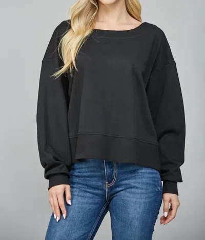 Fate Bow Back Sweatshirt In Black