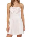 Fate Bow Strapless Mini Dress In Blush In White