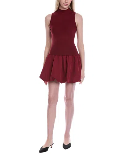 Fate Bubble Skirt Sweaterdress In Brown