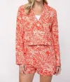 Fate By Lfd Abstract Print Blazer In Orange In Orange