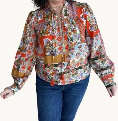 Fate By Lfd Amber Trails Tassel Top In Orange In Multi