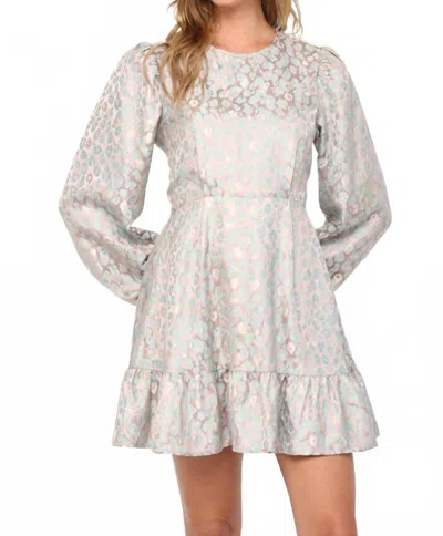 Fate By Lfd Animal Print Dress In Mauve/blue In Gray