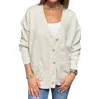 Fate By Lfd Brooklyn Oversized Cardigan In Oatmeal In White