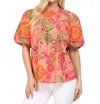 Fate By Lfd Floral Poplin Top In Coral In Multi