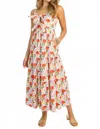 Fate By Lfd Floral Tie Front Midi Dress In Multicolor In Multi