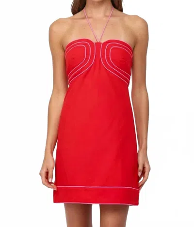 Fate By Lfd Halter Neck Mini Dress In Red