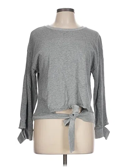 Pre-owned Fate By Lfd Long Sleeve Top Gray Keyhole Neckline Tops