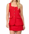 Fate By Lfd Scarlet Sleeveless Romper In Red In Red
