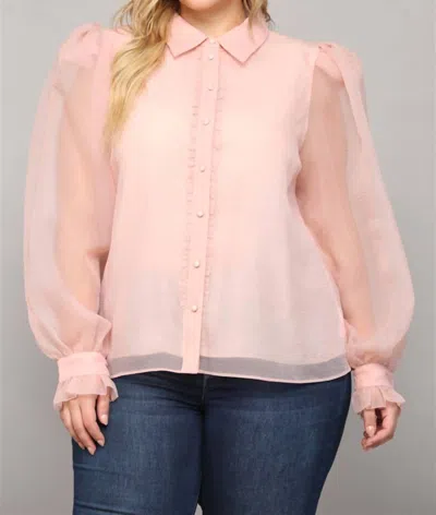 Fate By Lfd Tara Long Sleeve Top In Blush In Pink
