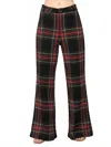 Fate By Lfd Tartan Plaid Pants In Black Multi In Black