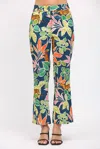 Fate By Lfd Tropical Print Flare Pants In Multi Color In Multi