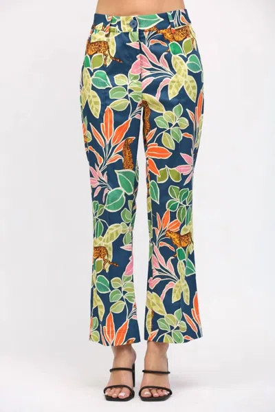Fate By Lfd Tropical Print Flare Pants In Multi Color