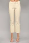 Fate By Lfd Women's Faux Leather Flare Pant In Ecru In Beige