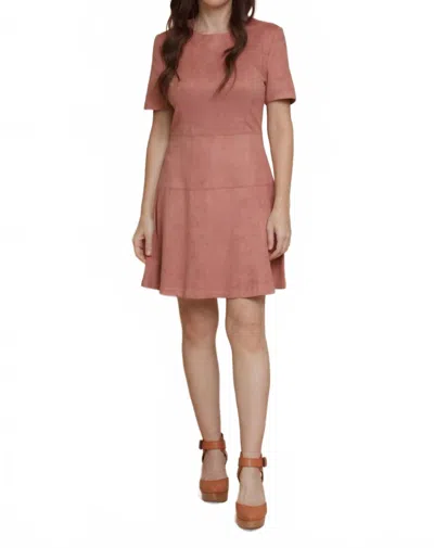 Fate Carmella Suede Dress In Dusty Pink