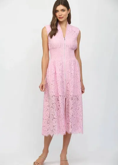 Fate Carolyn Midi Dress In Lilac In Pink